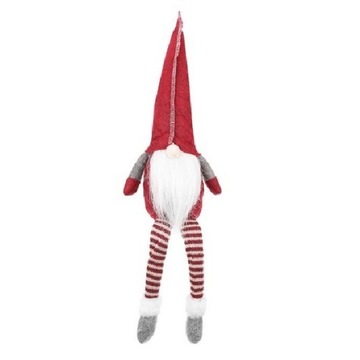 OZDOBY ŚWIĄTECZNE SKRZAT ŚWIĄTECZNY KRASNAL GNOM MIKOŁAJ CZERWONY 50cm 1szt