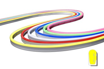 Неоновая светодиодная лента FLEX желтая 12В IP67 6 х 12 мм - 1 метр