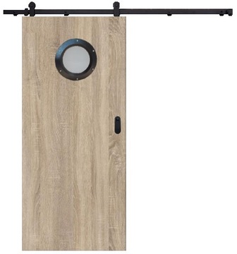 DRZWI PRZESUWNE BULAJ BLACK LOFT Z SYSTEMEM KPL 90