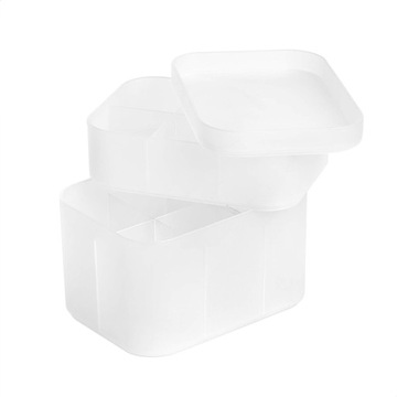 POJEMNIK organizer łazienkowy biurkowy 3 CZĘŚCI SCHOWEK pudełko przegródki