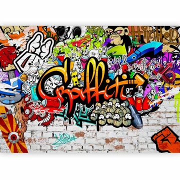 FOTOTAPETA GRAFFITI SKATE STREETART MURAL MUR MŁODZIEŻOWA SYPIALNIA 250x175