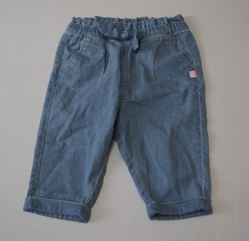 H&M spodnie joggersy denim 68 4-6 m