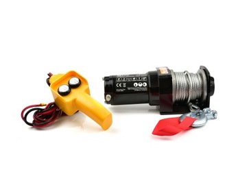 WYCIĄGARKA WCIĄGARKA AKUMULATOROWA do AUTA Quada PŁUGA 12V 2000LBS + PILOT