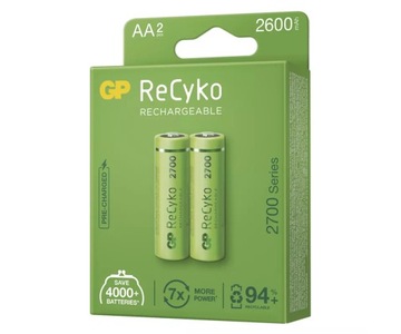 2xGP Recyko+ Новая батарея R6/AA 2700 серии 1,2 В