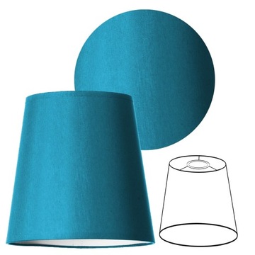 Abażur Z Materiału Klosz Stożek do lamp wiszących E27 NIEBIESKI