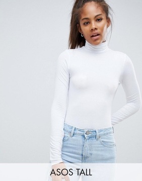 DESIGNEX Tall Białe Body Golf Długi Rękaw S