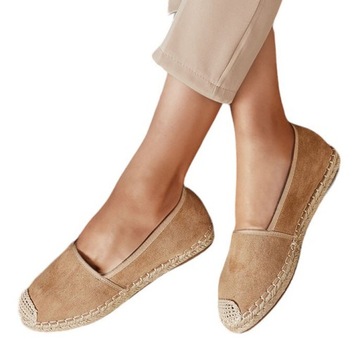 BRĄZOWE ESPADRYLE DAMSKIE ERETINE 39