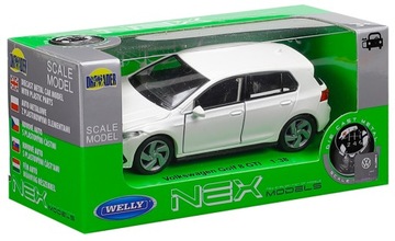 WELLY METALOWY MODEL AUTO VOLKSWAGEN GOLF 8 GTI OTWIERANE DRZWI hatchback