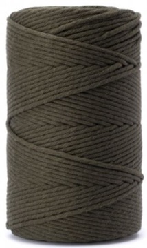 Sznurek bawełniany do makramy Khaki 100m 5mm