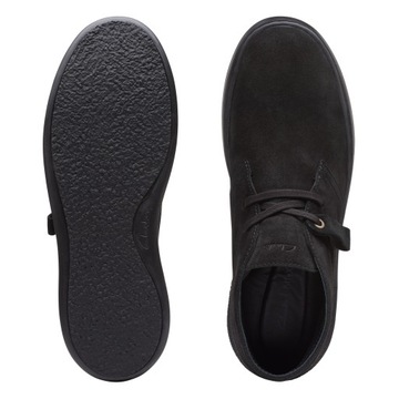 Buty męskie trampki Clarks Clarks Courtlite skórzane zamszowe czarne 44.5