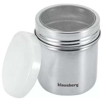 Shaker do cukru pudru pojemnik na cukier puder z sitkiem sitko do kakao