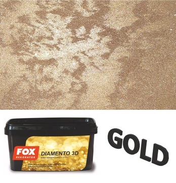 КРАСКА FOX DECORATOR DIAMENTO 3D EFFECT GOLD 1л