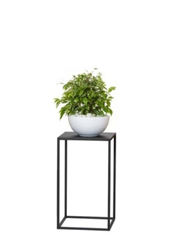 Kwietnik stojący metalowy Rodos 35 cm, czarny, polski producent