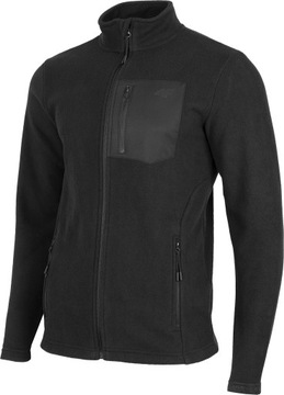 4F BLUZA POLAR zamek stójka M013 czarna r. S