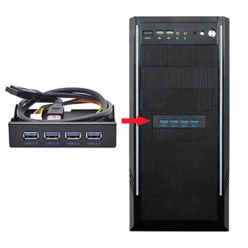 Передняя панель 3,5 дюйма, 4 порта USB3.0, 20 контактов