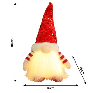 ЗЕЛЕНЫЙ Гном РОЖДЕСТВЕНСКИЙ КЛАУС *LED* СВЕТЯЩИЙСЯ