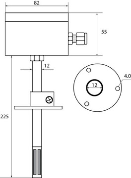 Czujnik wilgotności temperatury RS485 0-5V /0-10V