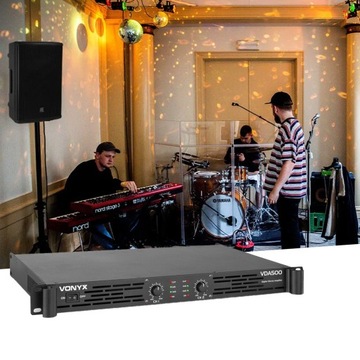 Профессиональный усилитель VDA500 1U 2x 250 Вт Vonyx