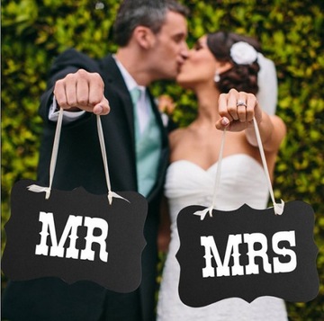 FOTOBUDKA Rekwizyty Do Zdjęć Państwo Młodzi Pan Młody Pani Młoda MR & MRS