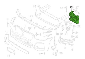 КРОНШТЕЙН УСИЛЕНИЯ РЕМНЯ ПЕРЕДНЕГО BMW X3 G01 X4 G02 ЛЕВЫЙ ЛЕВЫЙ 7399915
