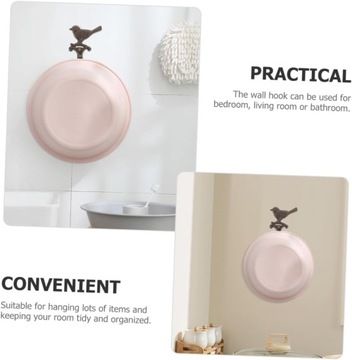 2 żeliwny haczyk na ptaki hak użytkowy metalowy wieszak na wystrój vintage