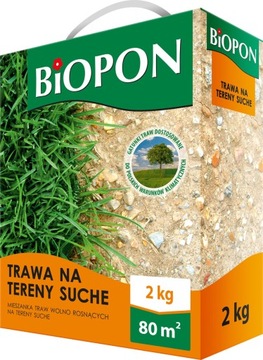 BIOPON nasiona Trawa na tereny suche 80 m² 2kg