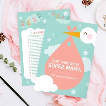 ТЕСТ + Диплом для будущей мамы Baby Shower АИСТ