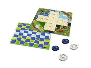 Настольная игра 2в1 Шашки + Булавы Лиса и Гуси 02301