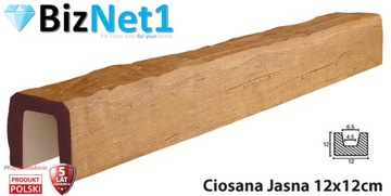 Belka Belki rustykalne dekoracyjna Ciosan 12x12 1M