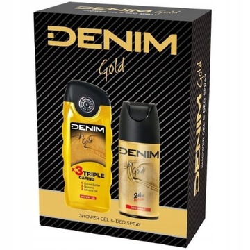 Denim Gold Zestaw kosmetyków męskich dezodorant+ żel pod prysznic 250