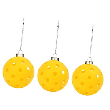 3шт Набор украшений Pickleball Кошелек Брелки Рюкзак Желтый