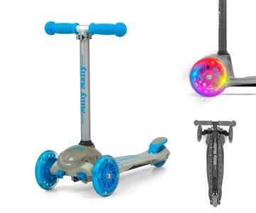 LEKKA ZWROTNA HULAJNOGA Milly Mally ZAPP KÓŁKA LED