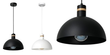 LAMPA LOFT KUCHNIA SFERA WOOD DREWNO METAL ⌀30cm