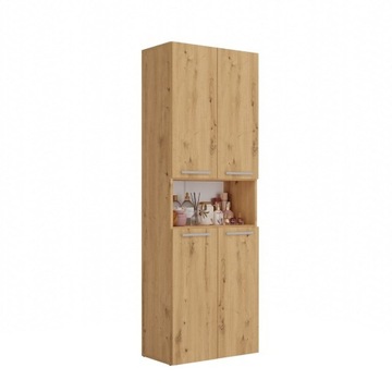 Słupek Łazienkowy z Koszem 60 cm Dąb Artisan