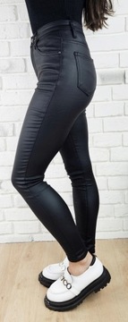 DAMSKIE SPODNIE WOSKOWANE SKÓRA PLUS SIZE