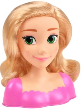 LALKA GŁOWA DO CZESANIA I STYLIZACJI WŁOSÓW DISNEY ROSZPUNKA ZAPLĄTANI 15CM