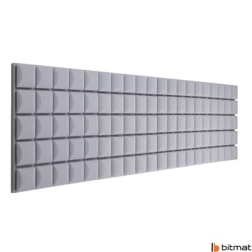 Квадратная панель акустическая светло -серая кассета