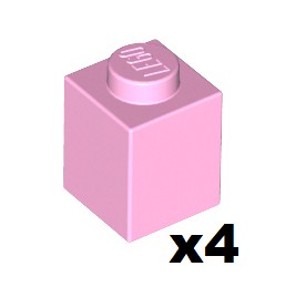 LEGO 3005 Brick 1x1 J. Różowy 4 szt. NOWY