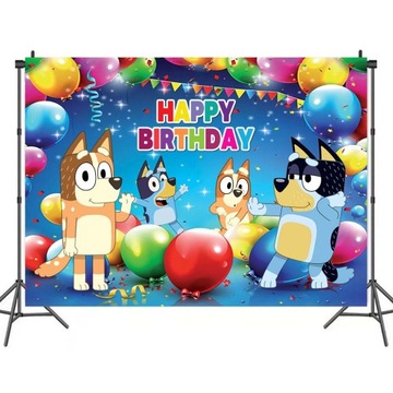 BLUEY UDEKOROWAĆ TŁA URODZINY PARTY 1M×1.5M