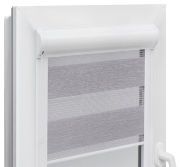 ROLETA DZIEŃ NOC Z PROWADNICAMI W KASECIE 31x150