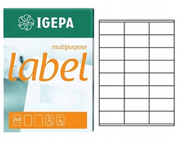 Etykiety samoprzylepne IGEPA A4 70x36mm x 5 ark.