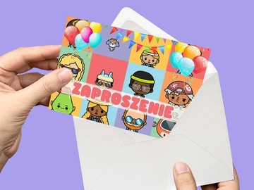 ZAPROSZENIE TOCA BOCA LIFE WORLD NA URODZINY DZIECKA + KOPERTA GRATIS