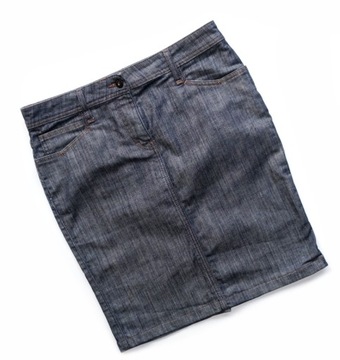 ESPRIT 40 L JEANSOWA SPÓDNICA MIDI PROSTA