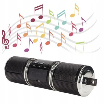 MOTOCYKLOWY GŁOŚNIK BLUETOOTH BEZPRZEWODOWY IP54 20,5X6CM
