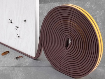 САМОКЛЕЯЩАЯСЯ ЗВУКОЗВУЧНАЯ ПРОКЛАДКА ДЛЯ ДВЕРЕЙ И ОКОН 9мм*2мм*5м тип I КОРИЧНЕВЫЙ