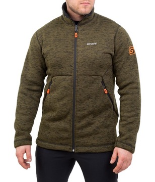 BLUZA GRAFF 230-BL - Zielony Melanż -2XL