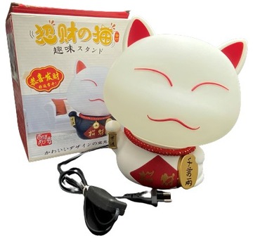 Maneki-Neko Кот Счастья 25см LED ЛАМПА 230В