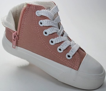 КРОССОВКИ POWDER PINK, РОЗОВЫЕ цветы, молния, размер 30