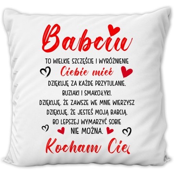 PODUSZKA LIST ŻYCZENIA DLA BABCI DZIADKA DZIEŃ PREZENT WZORY