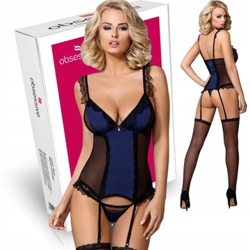 OBSESSIVE gorset i stringi 825-COR-6 S/M